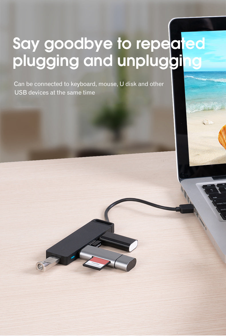 EDWIN usb splitter 3.0 with power interface high-speed 4-port HUB docking station