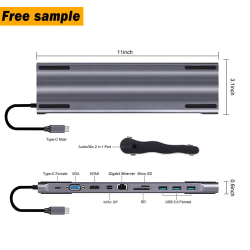 EDWIN  4 in 1 Type-C USB hub Expansion Dock