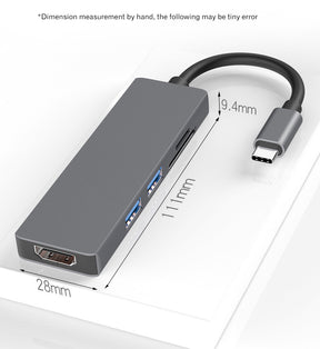 EDWIN fast charger type c port usb-c 5 in 1 splitter usb hub 3.0 5 ports