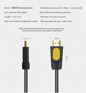 EDWIN support hdtv hd video cables 24K gold plated 4k 60Hz 2.0 hdmi cable 18Gbps