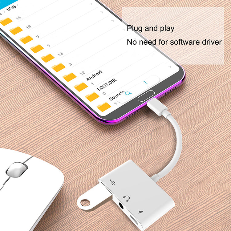 EDWIN usb audio pd adapte type-c 3 in 1 usb c hub for Mobile phone android system