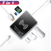 EDWIN tf sd card reader hdmi Wireless charging 7 in 1 combo 3 port usb 3.0 2.0 hub type c