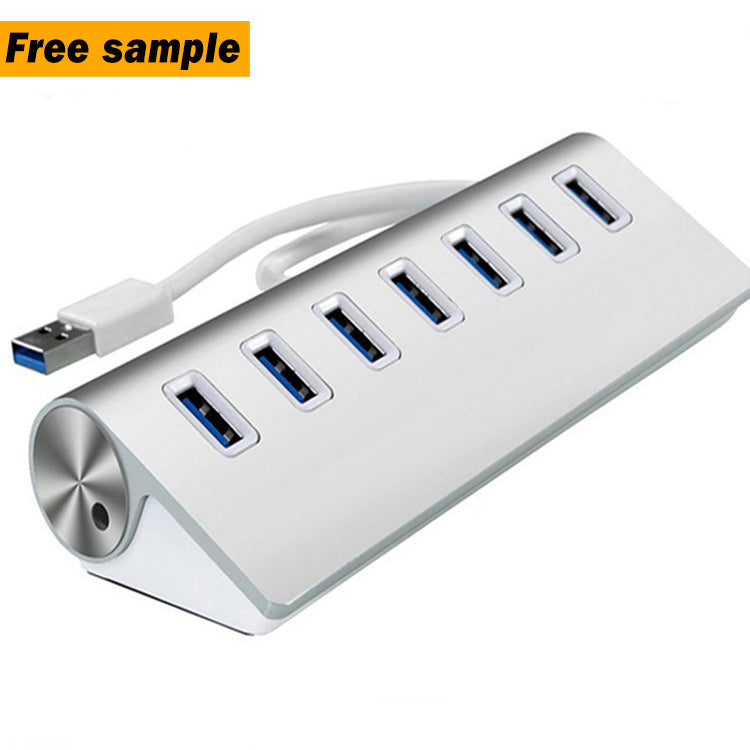EDWIN aluminum alloy multi-port USB splitter USB3.0 7 in 1 hub for computer