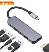 EDWIN intelligent expansion usb hdmi audio 3.0 pd 5 in 1 type c hub for macbook