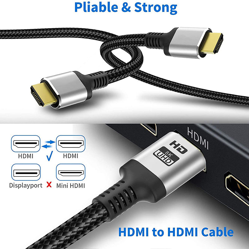 EDWIN 8K UHD 60HZ 1m 4m male to male hybrid hdmi cable 2.1
