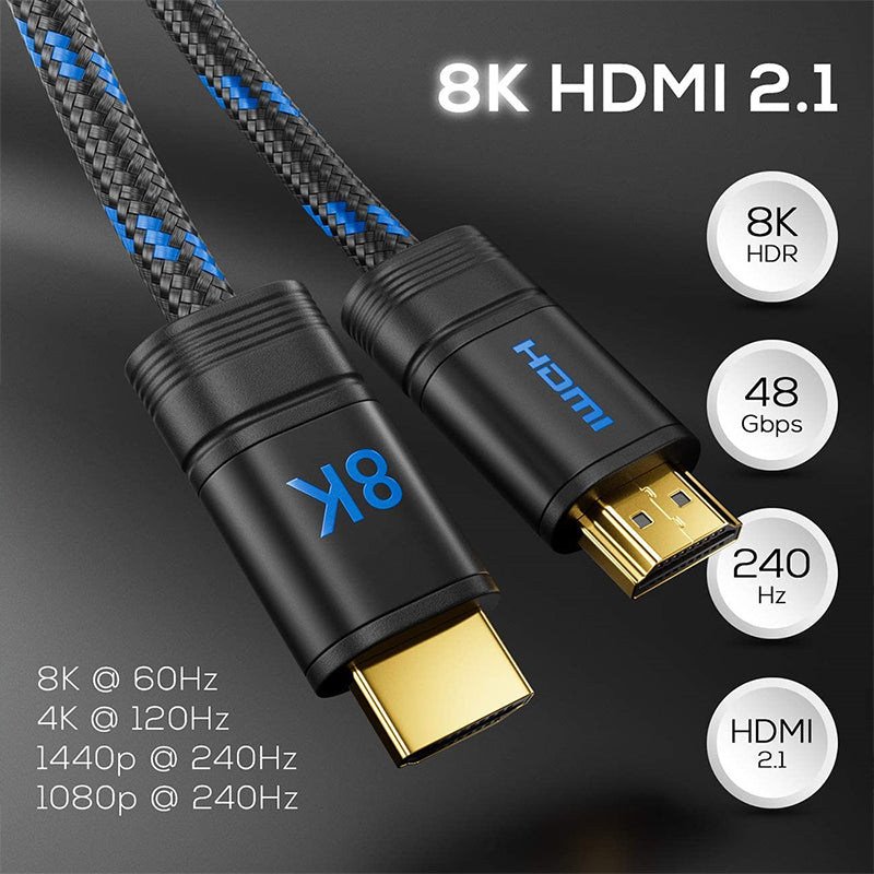 EDWIN 8K 60HZ 48Gbps length 1m male to male gold plated hdmi cable 2.1