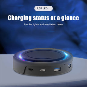 EDWIN usb3.0 2.0 hubs 4k Wireless charging 7-in-1 type c to hdmi dongle