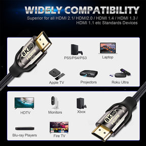 EDWIN 3d 2m av converter mhl to 8K 60HZ gold plated hdmi cable 2.1