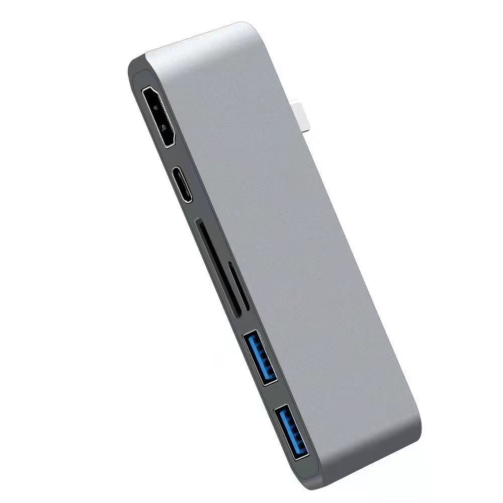 EDWIN pd sd tf type-c wireless charge with ethernet to vga 6 in 1 usb hub
