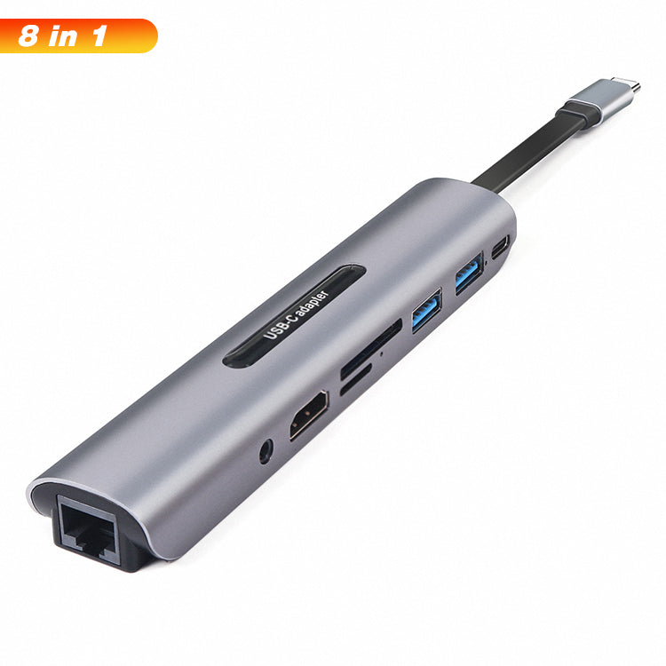 EDWIN PD HDMI USB3.0 SD/TF Audio RJ45 8 in 1 usb c hub type-c for smartphone macbook laptop