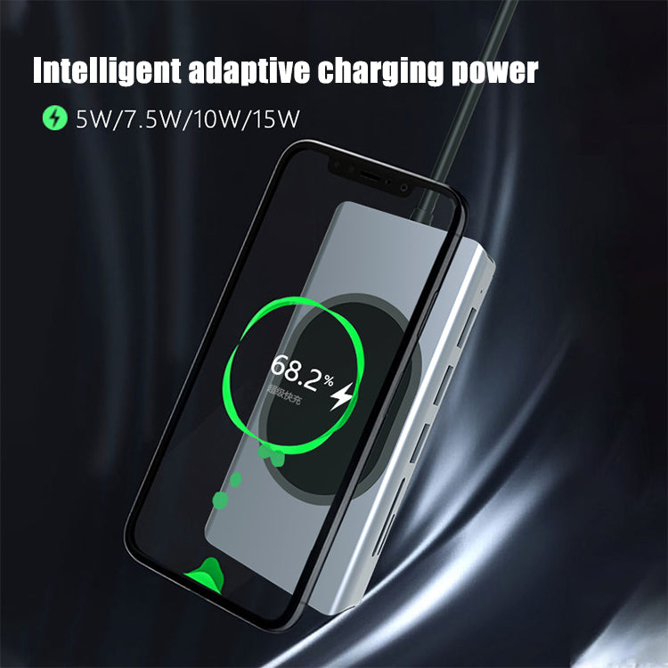 EDWIN wireless charging vga usb 3.0 11 in 1 type-c hub for macbook pro
