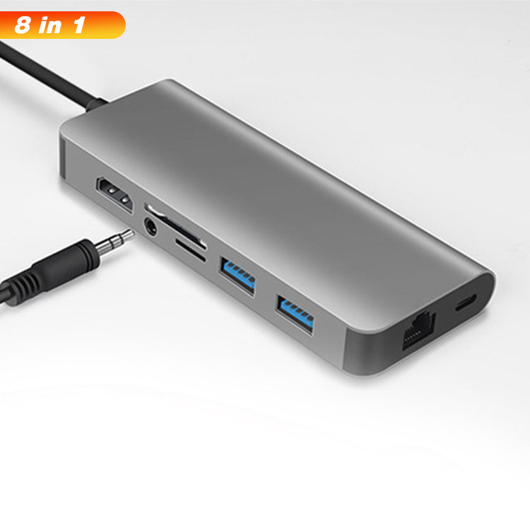 EDWIN hdmi Gigabit network port Audio pd usb3.0 sd/tf 8 in 1 usb c hub adapter for macbook