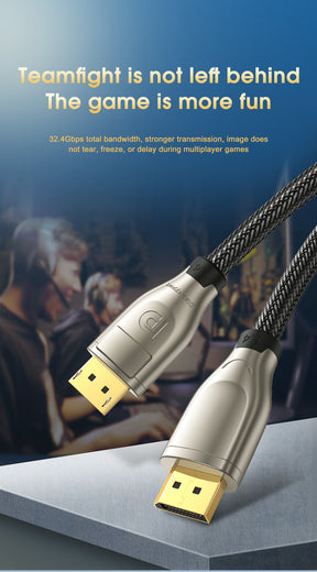 EDWIN 1.4 48Gpbs 120HZ 15m 8k displayport and adaptor male hdtv to dp cable