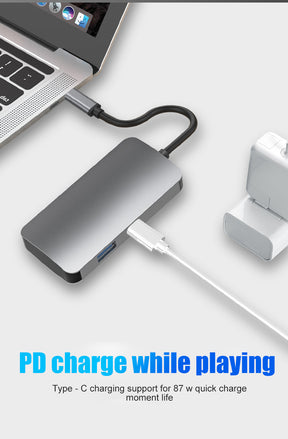 EDWIN USB3.0*4+PD charge high speed port usb hub 3.0 4 ports 5 in 1 type c hub