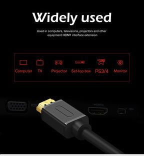 EDWIN male to female cables gold plated 4k 2.0 hdmi HD cable