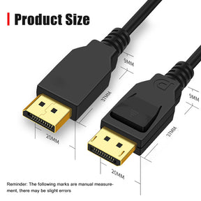 EDWIN 4k 32Gpbs 120HZ displayport 1.5m male 1.2 dp cable